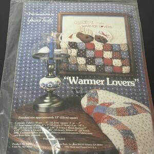 Vintage 1982 A Patchwork Kit By Yours Truly Warmer Lovers 13” Square Made in USA
